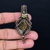 Ammonite Fossil 999 Copper Wire Wrapped Pendant, Handmade Gemstone Jewelry Pendant For Memorial Day