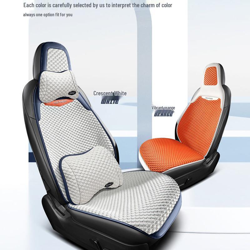 Universal Four-Season Car Seat Cushion: New Energy One-Piece Saddle Cover with Half-Wrap Design