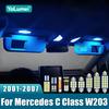 For Mercedes Benz C Class W203 2001 2002 2003 2004 2005 2006 2007 Car LED Interior Dome Lights Vanity Mirror Light Accessories
