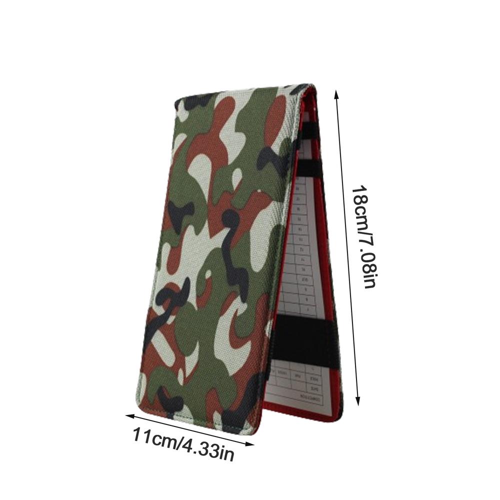 Golf Scorecard Book Sports Card Holder Golf Score Book Pencil Golf Log Book Oxford Cloth Golf Notebook Golf Journal Notebook