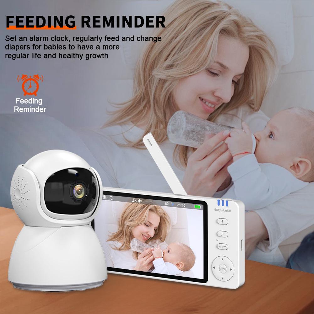 ABM570 5-Zoll Kabelloser Baby Monitor mit HD Infrarot Nachtsicht