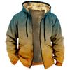Men's Gradient Jacket Men's Spring And Autumn Casual Trend Zipper Hooded Jacket