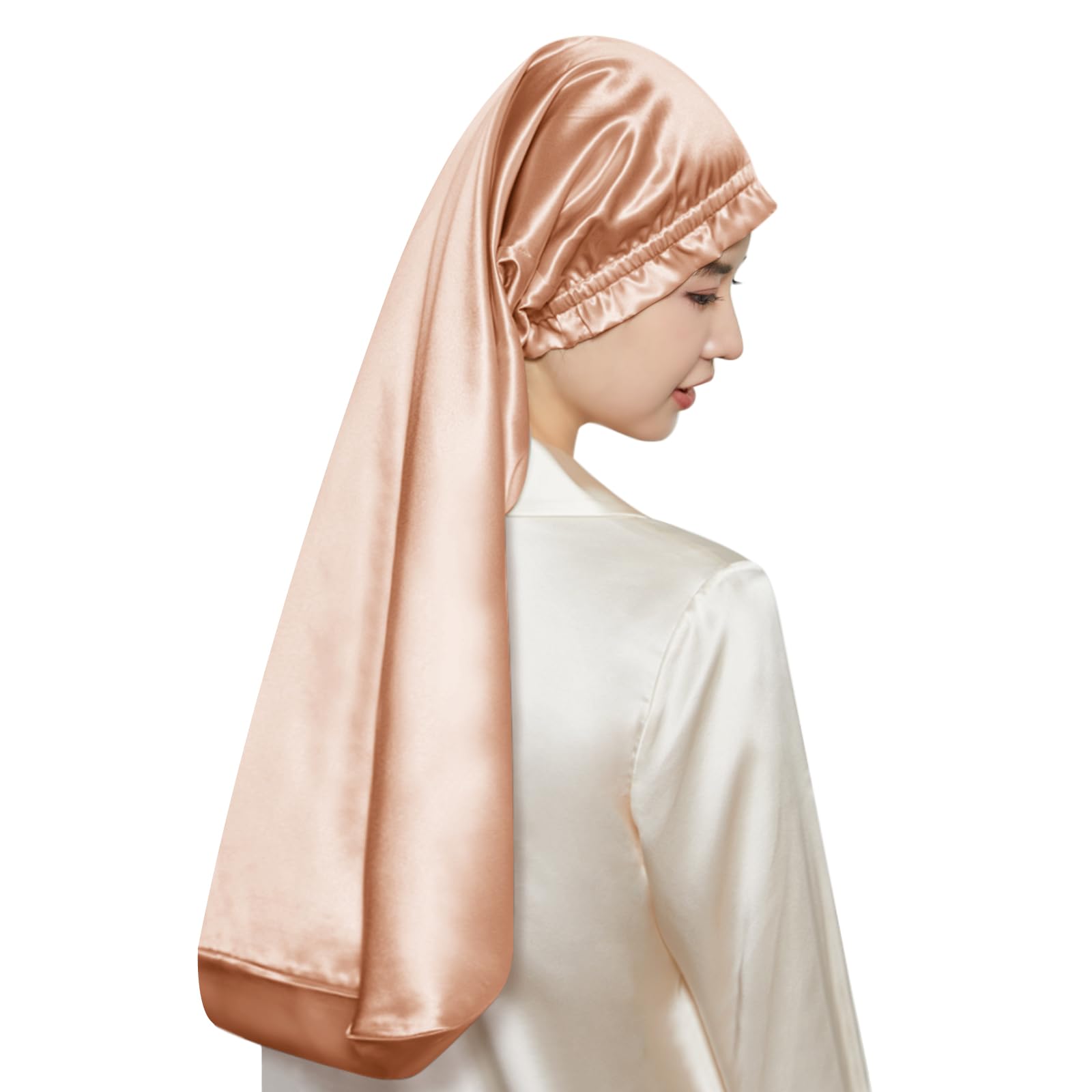 

Шелковая ночная шапочка Шелковая шапочка Цилиндрический дизайн Не скатывается до утра Шелковая шелковая ночная шапочка для длинных волос Шапочка для волос Предотвращает секущиеся кончики и спутанность волос Для