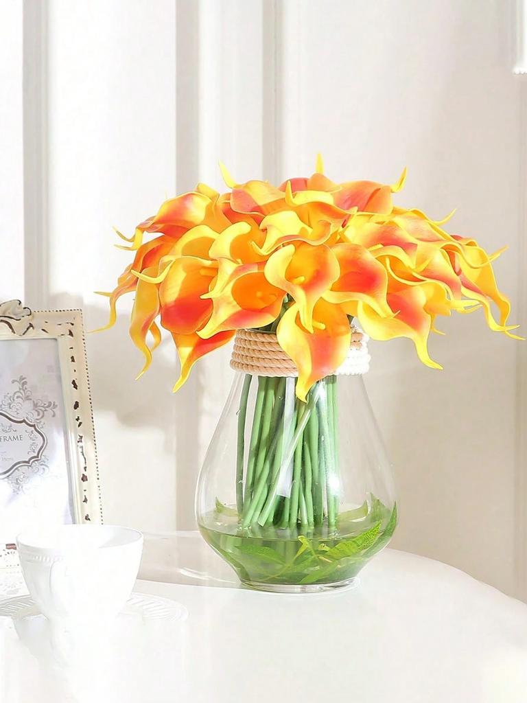 1/2pcs Artificial Calla Lily Bouquet Real Touch Faux Flower For Home Table Wedding Arrangements Thanksgiving Autumn Decoration