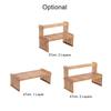 Countertop Bamboo Plant Shelf Bamboo Flower Pot Stand Balcony Flower Rack Cabinet Organizer