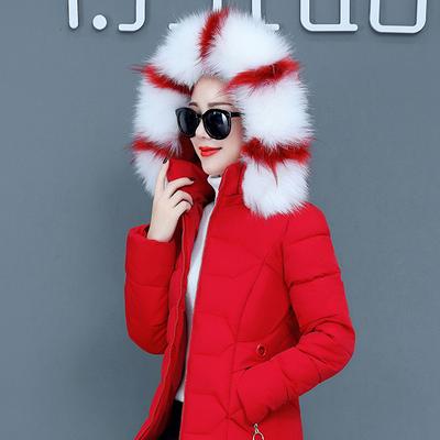 New Fashion Fur Collar Warm Hooded Women Down Jacket Winter  Down Women's Down Jacket Female Parker