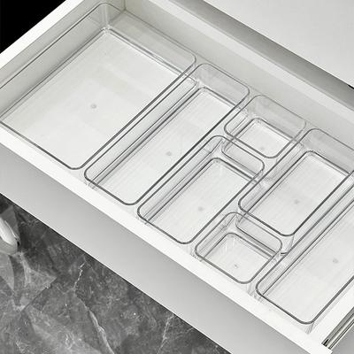 Schubladeneinteilung, Eingebaute Aufbewahrungsbox, Schreibtisch, Schreibwaren, Acryl, Transparente Tischplatte, Kosmetik, Kleinkram, Sortieraufbewahrungsbox.