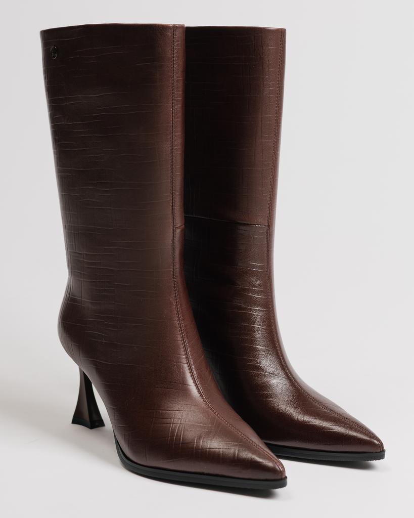 Полусапоги на шпильке Berkonty 3850100 36 коричневые кожа