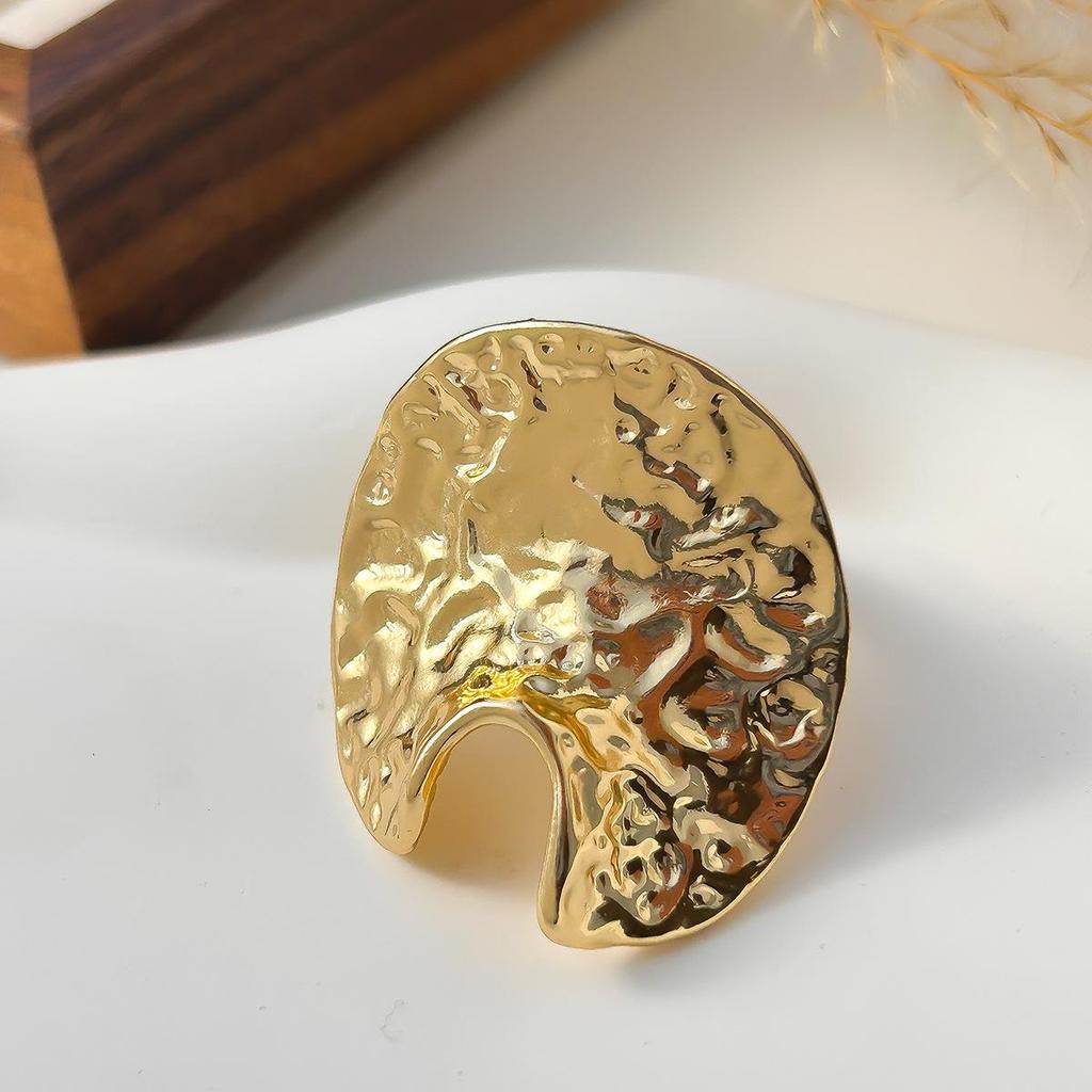 Inel Vintage Floarea Soarelui Lună cu Articulație Mobilă Culoare Aurie Argintie Perlă de Imitație Plisat Geometric Inele pentru Articulații pentru Femei Bărbați Bijuterii Irregulare de Modă