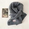 Korean autumn and winter new student solid color knitted scarf women's warm neck protection scarf versatile fashion knitted scarf