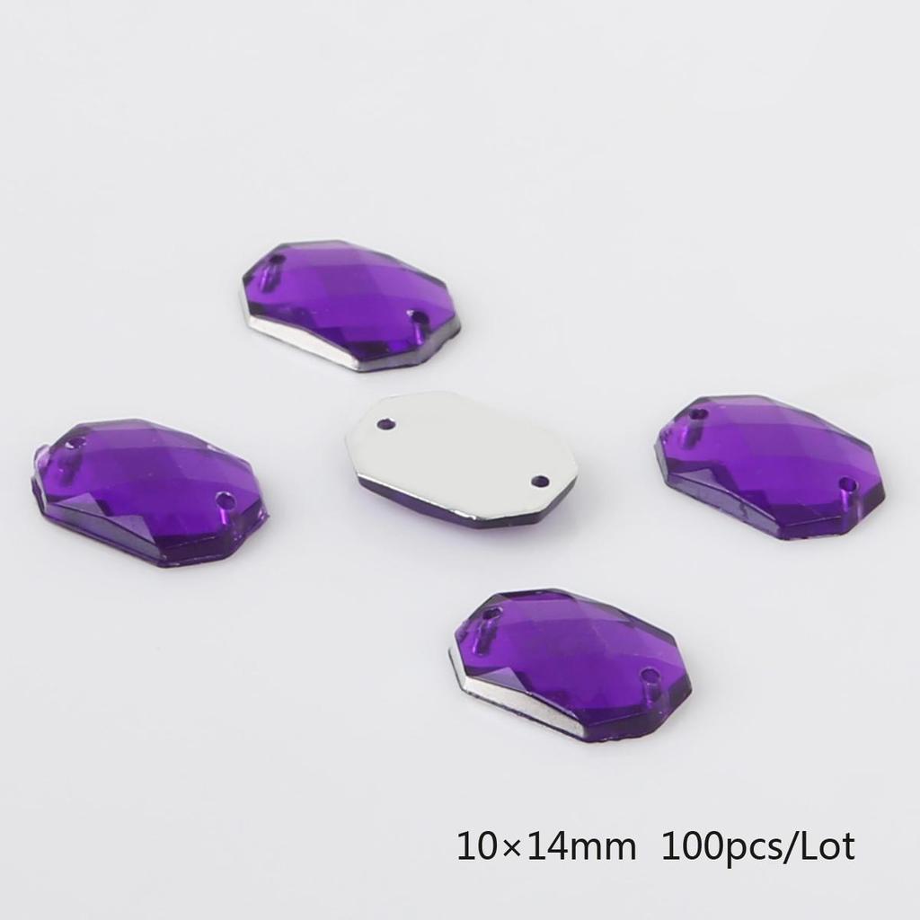 100 buc/sac de cusut strasuri de cristal cu spate plat Cusut pe cristale pietre acrilice margele strass pentru bricolaj artizanat decorare album de însemnări