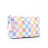 Modern Pvc Cosmetic Bag With Striped Design For Travel And Daily Use