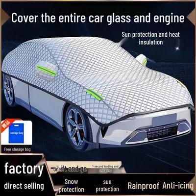 Universal All-Season Aluminum Foil Car Sunshade & Heat Insulation Half Cover