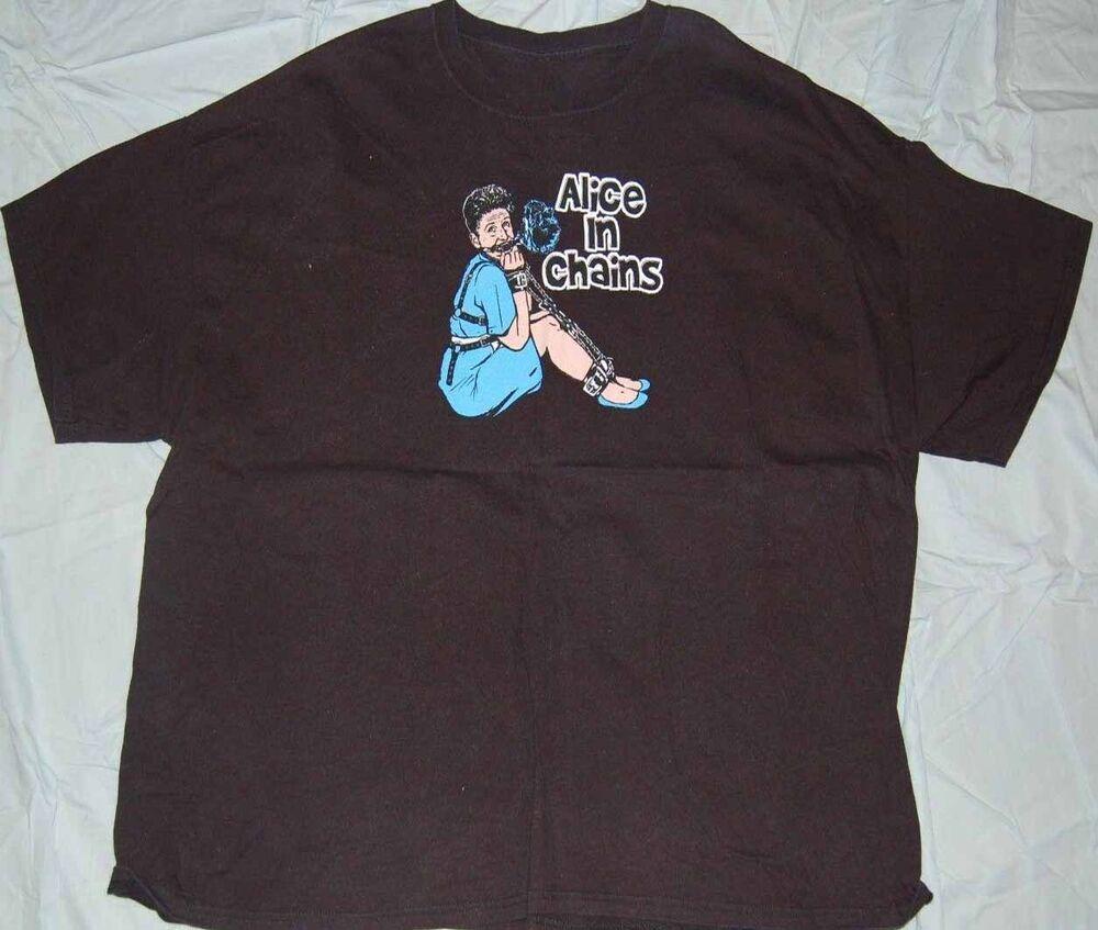 BRADY BUNCH ALICE IN CHAINS Band Shirt Funny Black Unisex S-5XL Unisex T-Shirt M