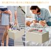 Storage Cart with 3 82 x 29 x 85 Includes Basket with for Baby Rooms and Beige Casters, Drawers, cm, Handle, Bedrooms, (Beige)