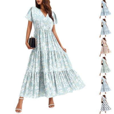 Women's Flowy Dresses Women's Summer Dresses Casual Short Sleeve Maxi Dresses Formal Maxi Dresses