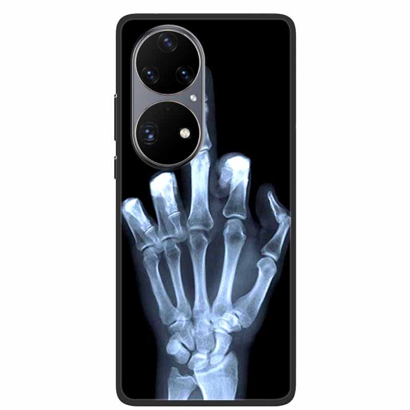 Para Huawei P50 Pro Funda P50E Resistente a Golpes Suave Silicona Funda de Teléfono Para Huawei P50Pro Cubierta Trasera P 50 Lujo Protectora TPU Coque