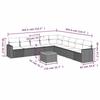 VidaXL Salon de Jardin avec Coussins 10 pcs, Canapés de Patio, Ensemble de Meubles, Mobilier de Terrasse Exterieur, Gris 3256502