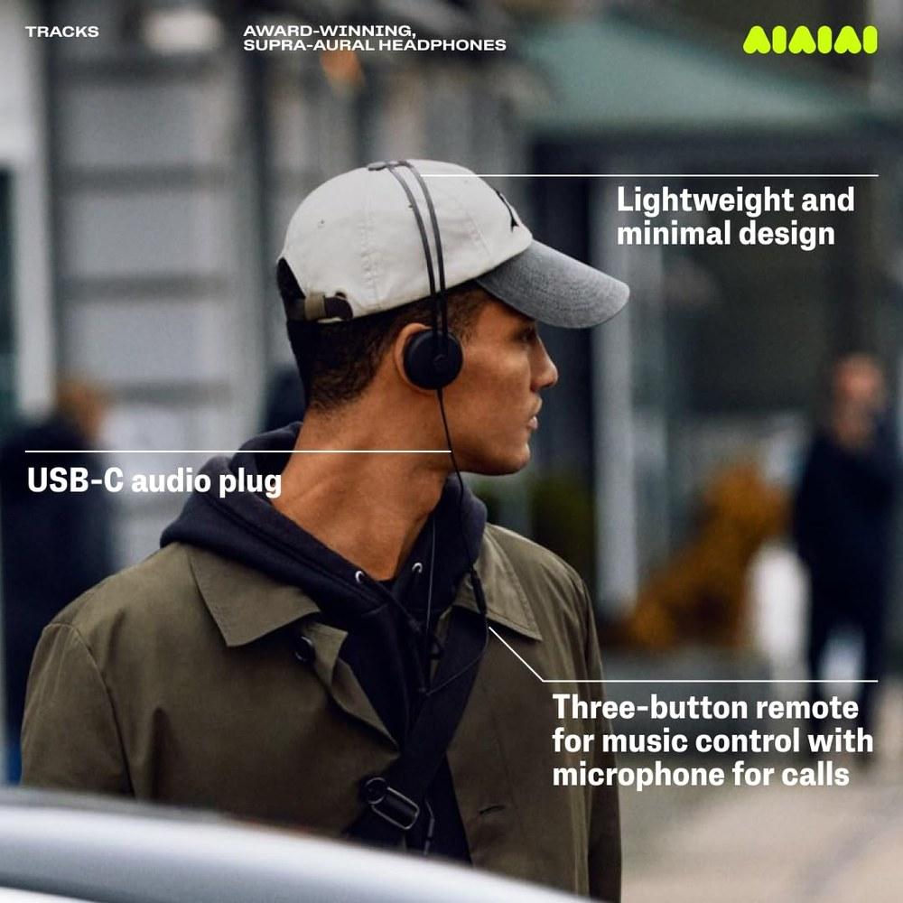 AIAIAI Tracks Headphones USB-C Plug Version Minimal Black