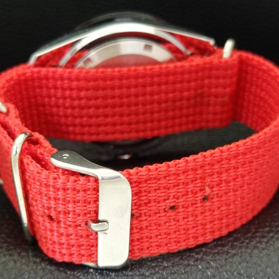 SEIKO 5 AUTOMATIC REFURBISHED 6309A JAPAN MENS RED DIAL WRIST WATCH a426514-2