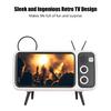 Retro TV Shaped HD Stereo   Speaker Loudspeaker for Under 6   Mobile Phone Stand White