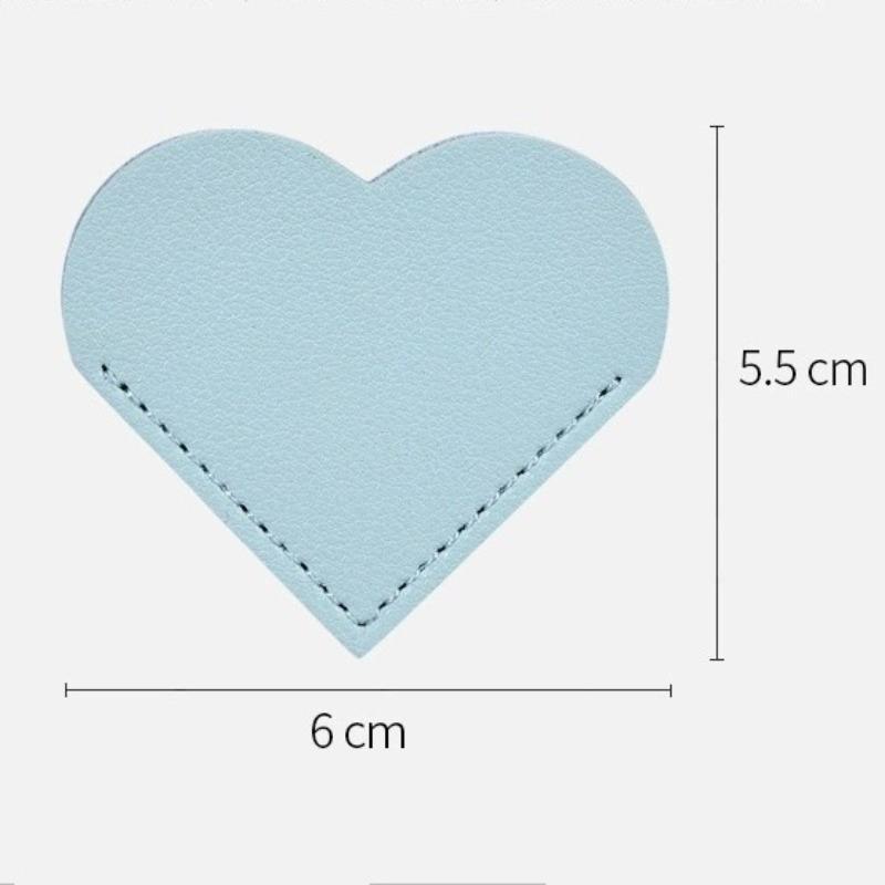 4Pc Random Creative and Simple Love Bookmark Pu Portable Book Page Clip Heart-shaped Bookmark Gift Corner Labeling