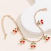 Retro Double-Layer Cherry Bracelet: European & American INS Style with Ancient Chinese Influences