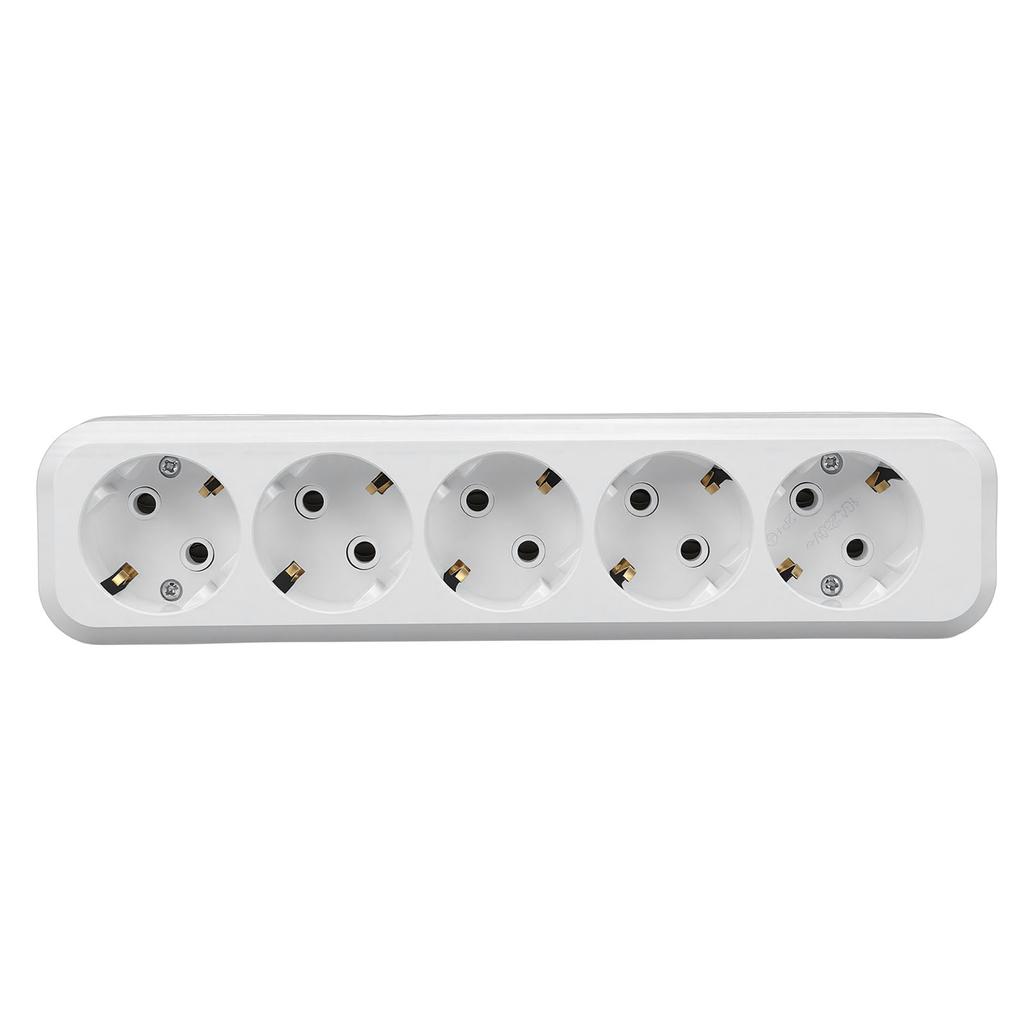 European Plug Socket Panel 16A Current Round Hole Plug Socket Wall Power Outlet Panel for Home Appliances 10 Holes