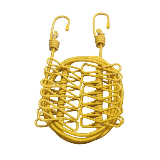 Portable Clothesline with 12 Clips Heavy Duty Laundry Rope Bathroom Laundry Room Indoor Outdoor Camping Travel Clothes Drying Line