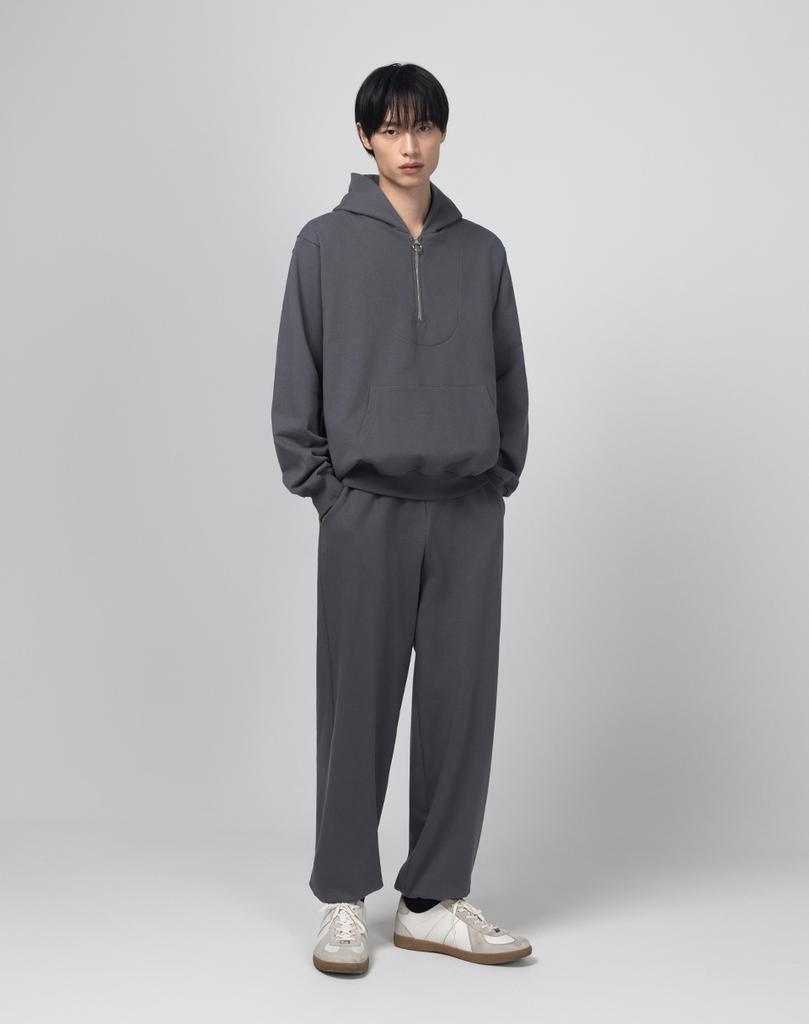 WORK ON BODY OFF Solid Cotton Jogger Pants [Dark Gray]