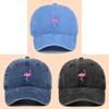 Fire Flamingo Embroidered Baseball Cap With Sun Protection For Outdoor Casual Wear