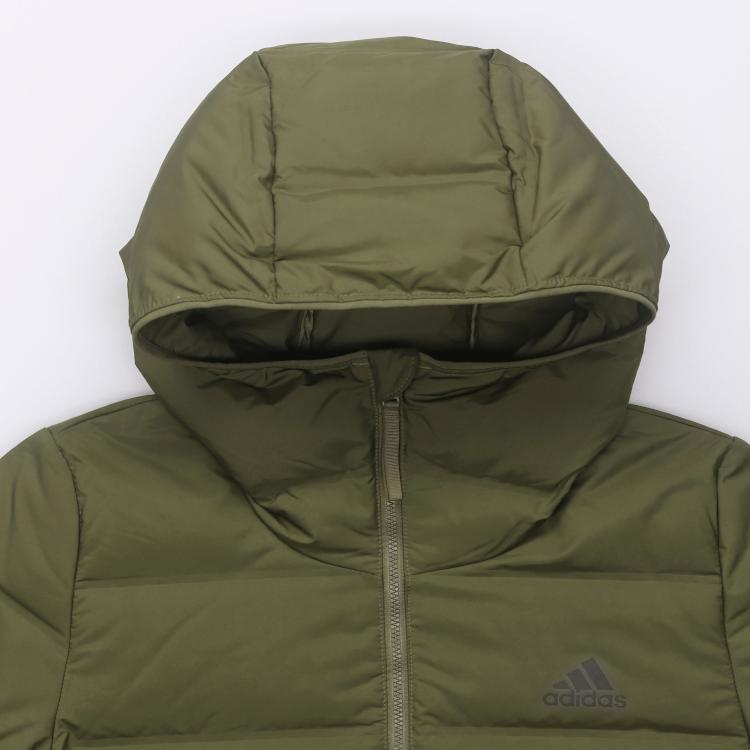 adidas Jednolity kolor Sporty outdoorowe Casual Wiatroodporna Ciepła Kurtka puchowa Kurtka damska Zielona GT9203