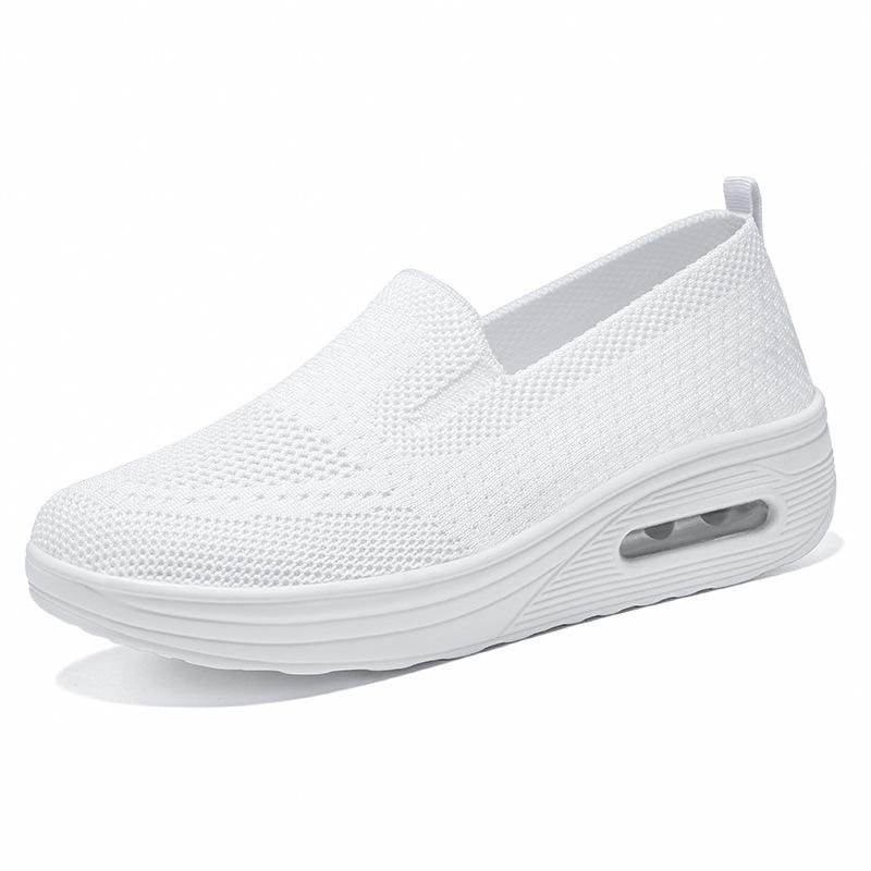 Women's Casual Thick-Soled Breathable Mesh Height-Increasing Shoes with Soft, Shock-Absorbing Air Cushion Soles