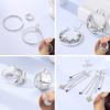 Original 925 Silver Hoop Earring Zirconia Irregularity Stud Earring For Women Engagement Birthday Jewelry Gift
