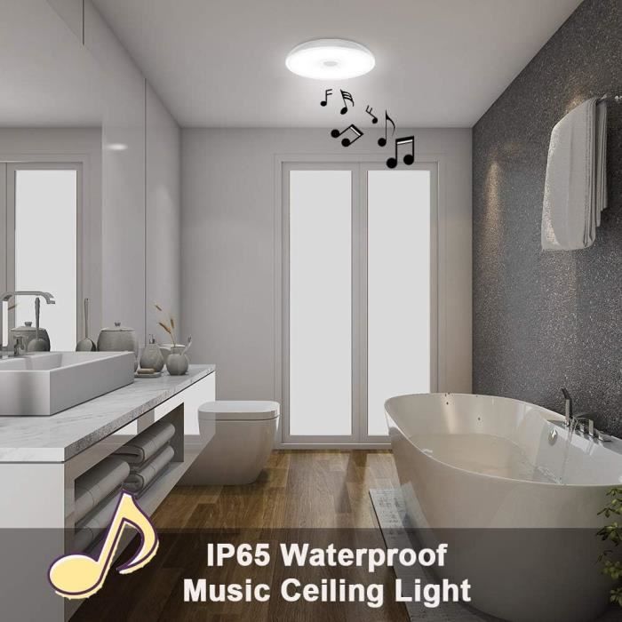 Plafonnier led - horevo - bluetooth - lumière rvb - ip65 - économie d'énergie