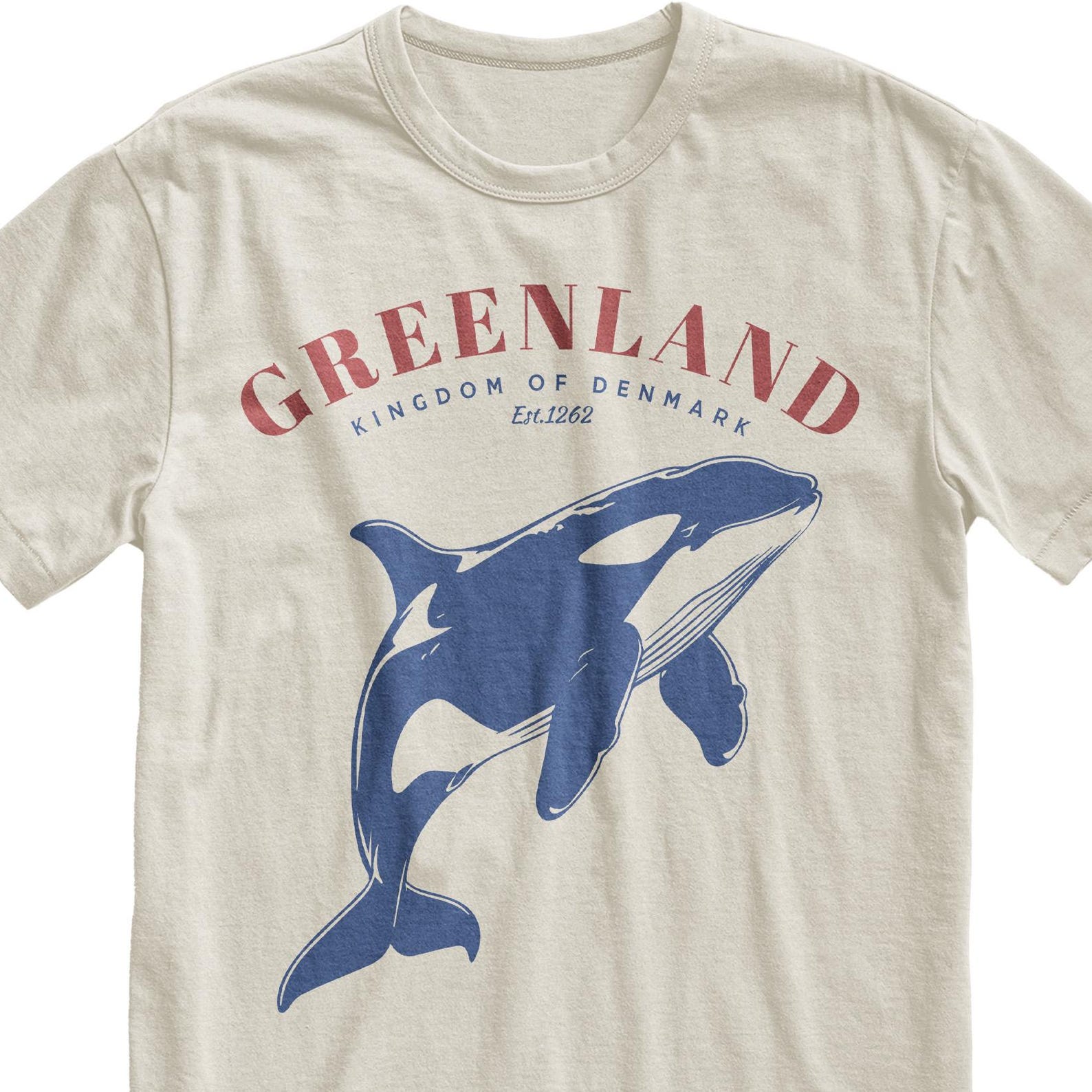 Greenland Orca Graphic Tee, Anti Maga Political Shirt XL