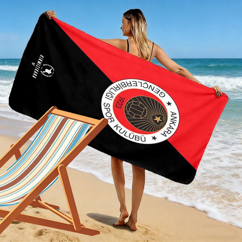 Gençlerbirliği Print Beach Towel, Large Soft Quick Dry Towel for Beach Camping Swimming