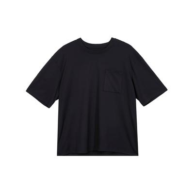 Solid Color Breathable Training Pocket Round Neck Short Sleeve T-Shirt Men Tops Black 1382805-001