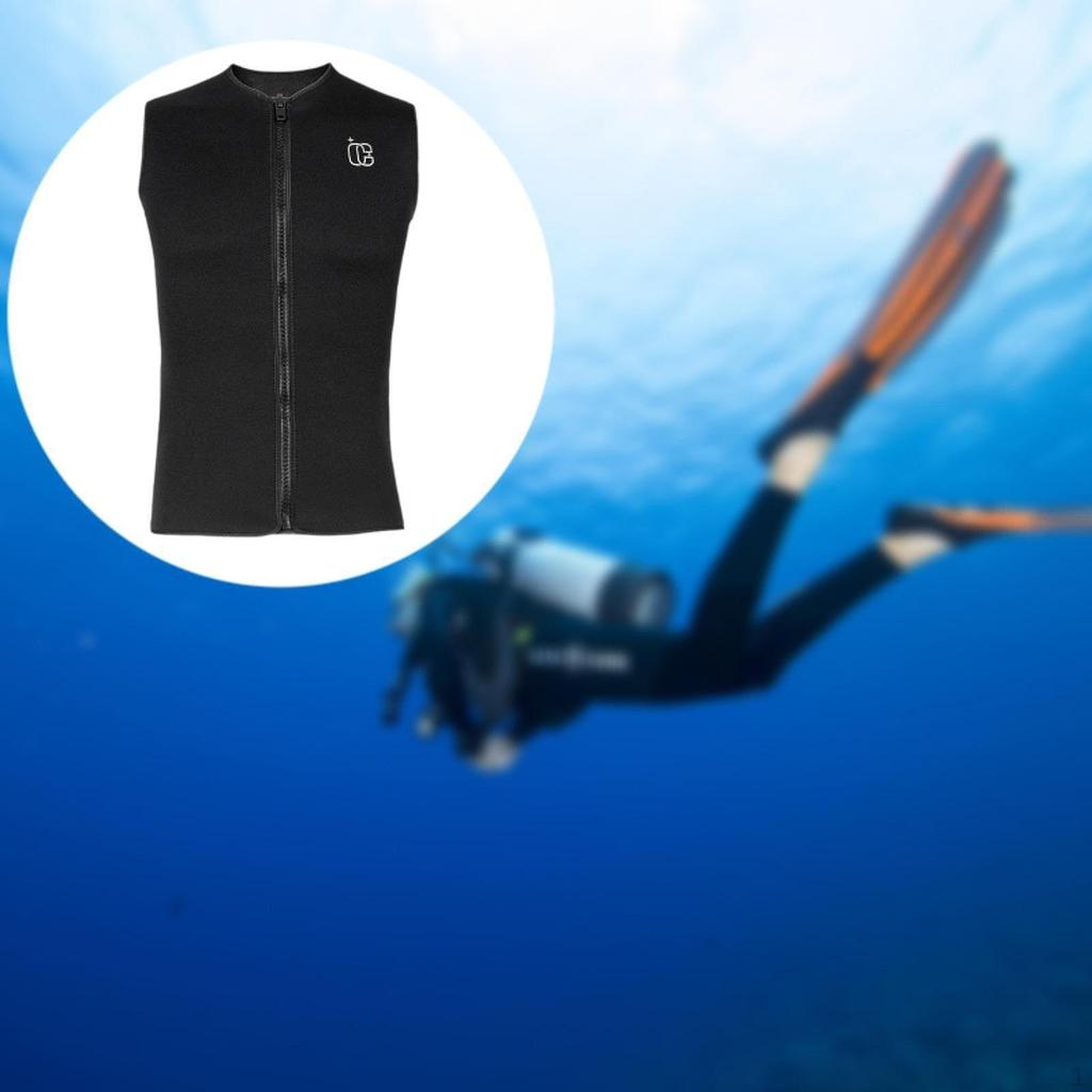 Wetsuit Top for Men Diving Vest Cold Water Swimming Scuba Surfing