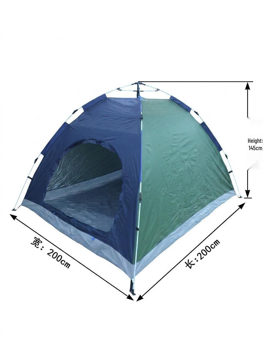 Medium Automatic Double Person Tent - Quick Setup, Rainproof & Sun Protection for Outdoor Camping 4-Person