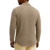 Men's Quilted Knit Color Pullover Button,down Top