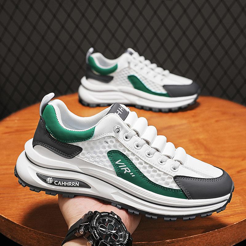 Men's shoes 2025 summer new men's outing mesh breathable trendy casual shoes Korean version of sports student skateboarding shoes