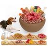 Silicone Dog Treat Dispensing Toy Mushroom Food Leakage Interactive Chew Toy Indoor Dog Cats Teething Cleaning Feeder Toy