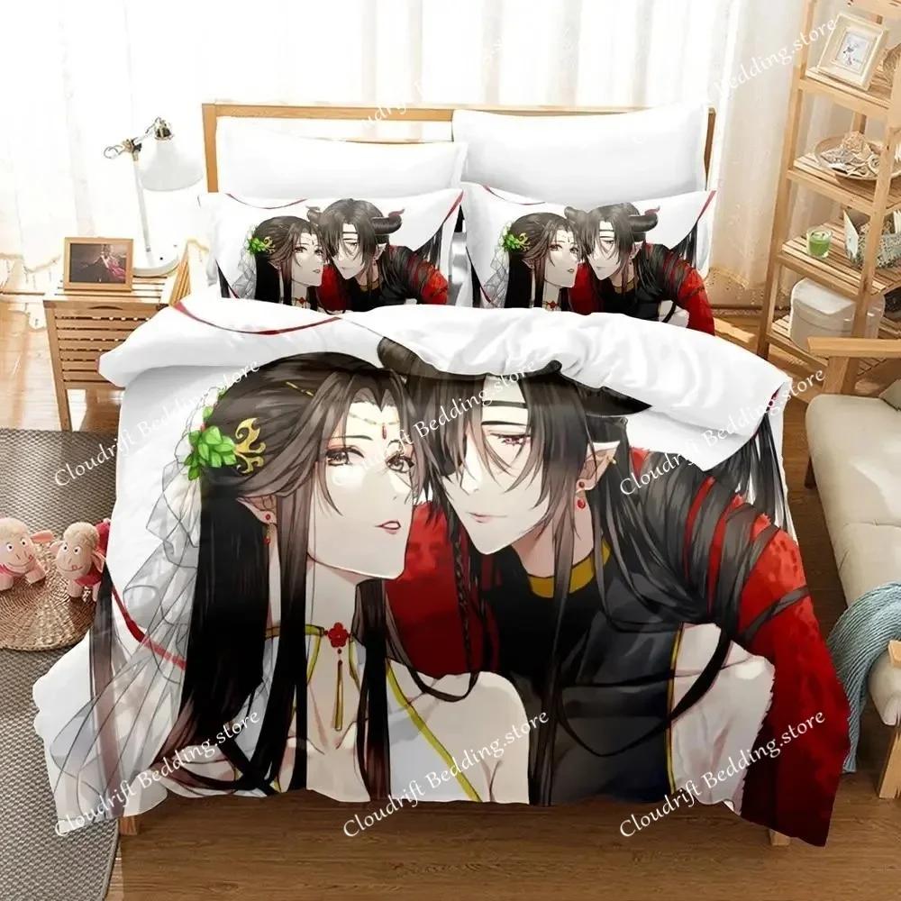 Heaven Official's Blessing Tian Guan Ci Fu Beddengoed Set Cartoon Anime Set Volwassen Kind Slaapkamer Dekbedovertrek Sets 3D Kawaii026