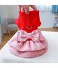 1PC Pet Clothes Cat Autumn Winter Thickened Warm Red Princess Dress Belt Traction Buckle Suitable for Small and Medium Sized Dog
