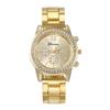 Luxury Women Watch Golden Rhinestone Fashion Women Quartz Watch Analog Wristwatch Lady's Gold Stainless Steel Bracelet Clock