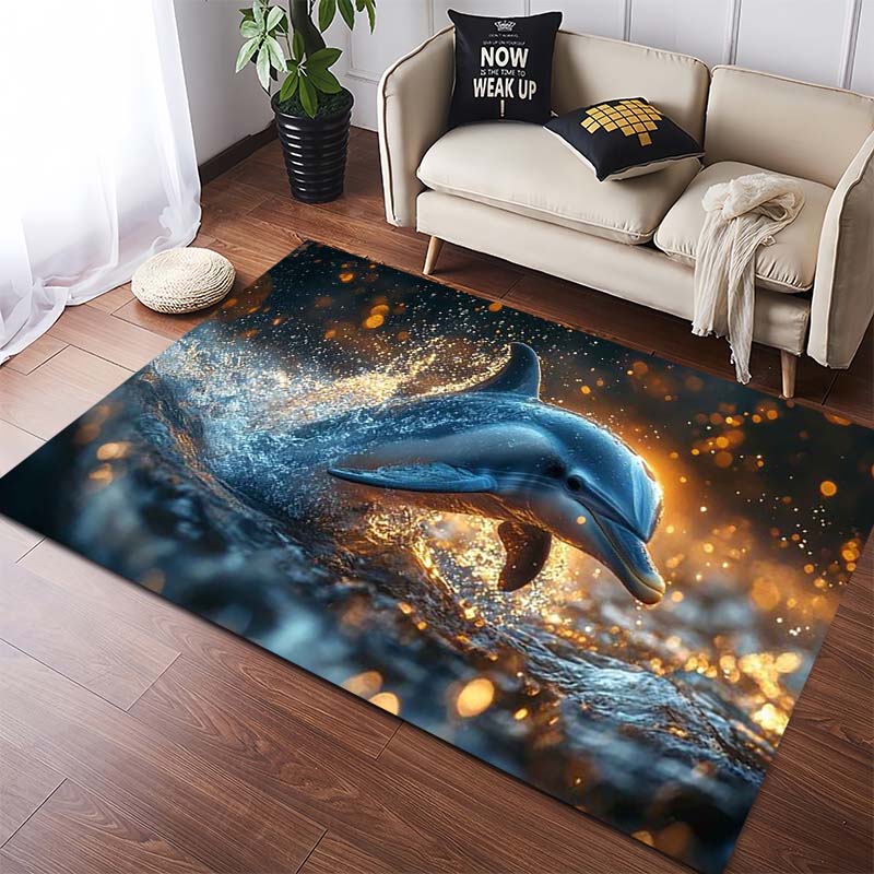 Cute White Maltese Puppy Portrait Area Rug, Non-Slip Floor Mat