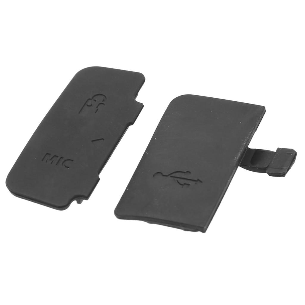 2PCS Digital Camera MIC Interface Door Cover Rubber Camera Repair Parts for 200D II Replacement