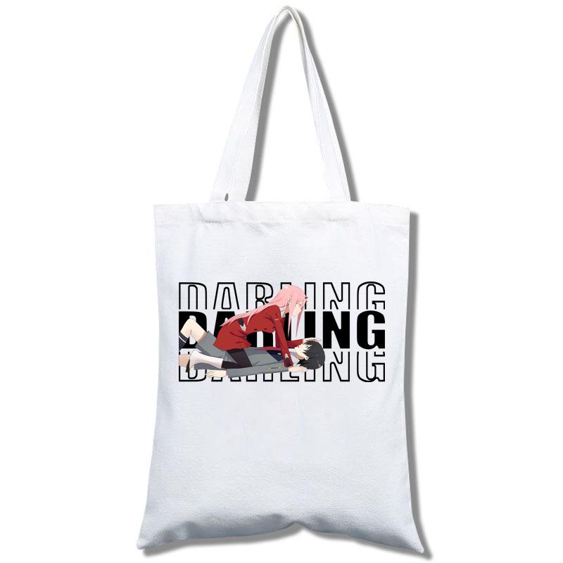 

Wings Kiss, Canvas Bag Tote Bag Peripherals no zipper style
