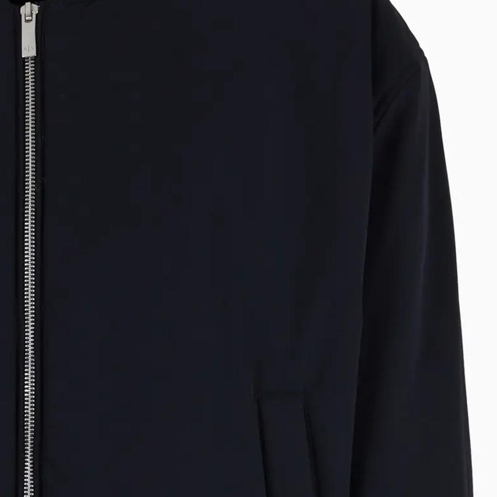 Armani Exchange SS24 Letter Logo Pattern Short Sleeve Cotton Jacket Men jackets Deep-Navy-Blue 3DZBL0-ZN3FZ-1583